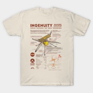 Ingenuity Mars helicopter infographic tshirts T-Shirt